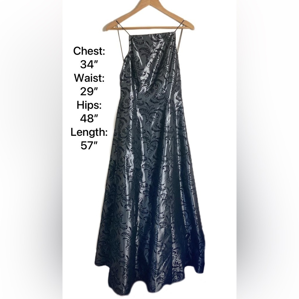 Vintage Gothic Maxi Dress 90s Y2K Witchy Prom Gown Size 8 - Picture 6 of 17